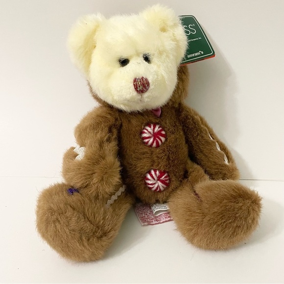 Russ Berrie Cookie Gingerbread Teddy Bear Plush Christmas Stuffed Animal - Picture 15 of 16